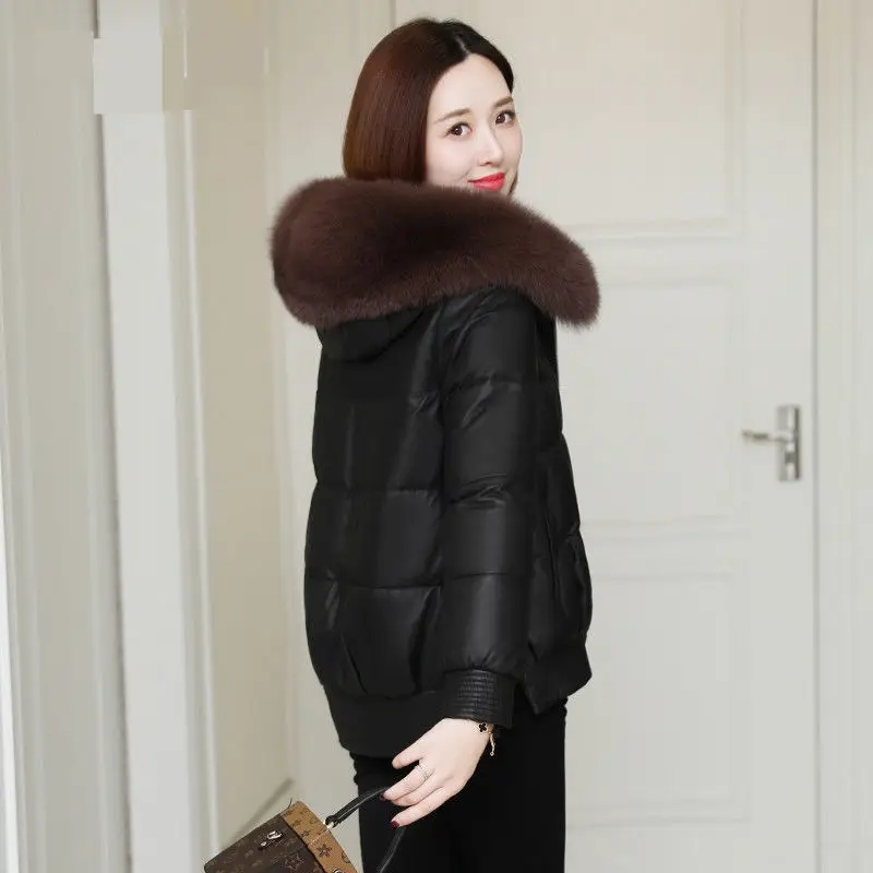 Женская зимняя мода 2021 короткие однотонные свободные пальто женская куртка с