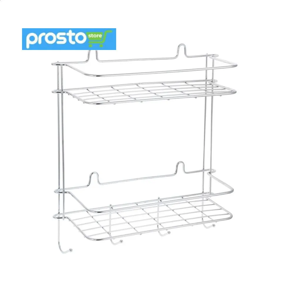 Полка настенная двойная с крючком ARTEX Slim | Дом и сад