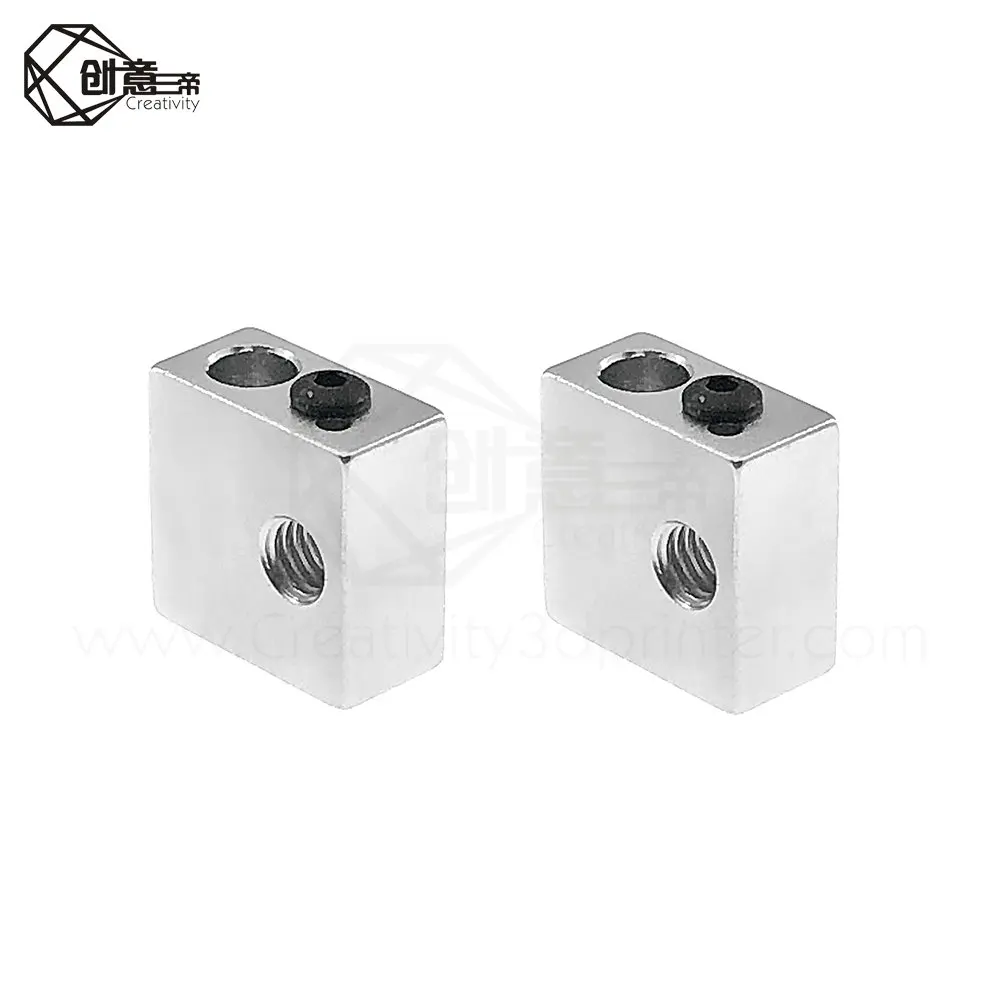 Creativity CR8Aluminum Heat Block (20*20*10mm) Hot End Heater Head Extruder 3D Printers Part heat bolck aluminum 3d print Parts |