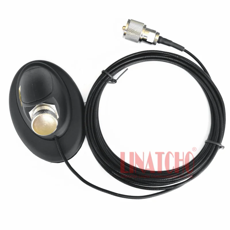 K-303B Good Quality SO239 Car Radio Nclined Antenna Mini Magnetic Mounting Base RG316 Coaxial Cable PL259 Connector