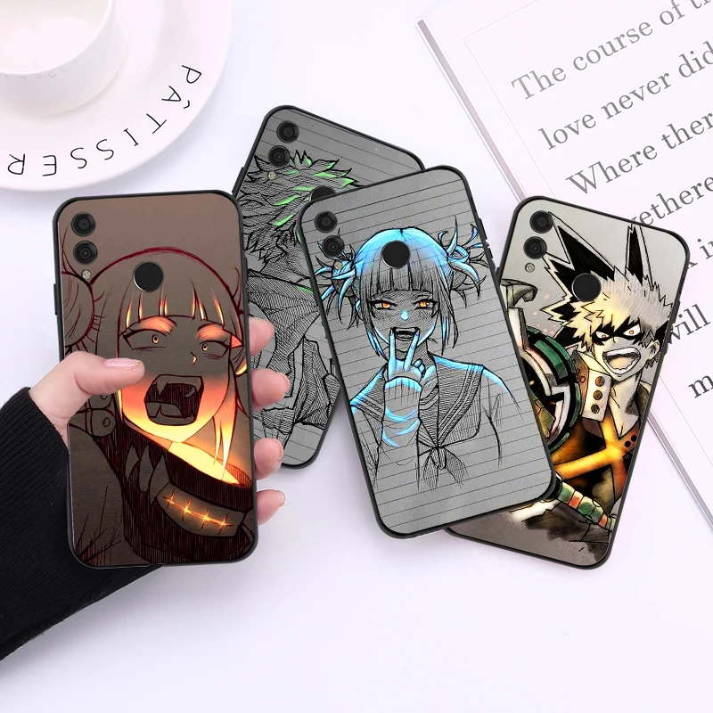 

Anime My Hero Academia Deku Bakugou Boku No Hero Phone Case For Huawei Honor 7X 8X 8C 9 V9 10 V10 V20 20i 30 Lite Black Cover