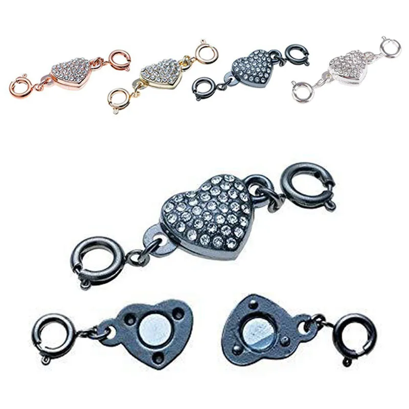 2 шт. магнитные застежки в форме сердца для ожерелья браслета магнитной пряжки