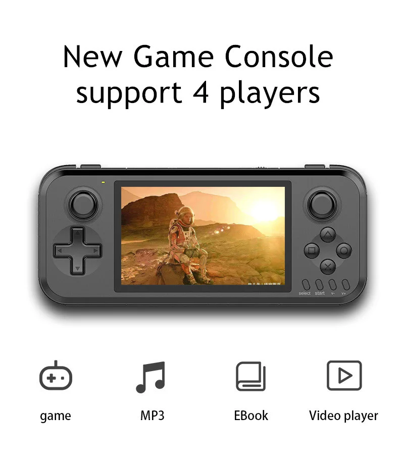 

New 4.0 Inch Retro Video Game Console Support 4 Players Hd Portable Handheld Game Player TV Out MP4 Md Fc 3D Gaming Consoles