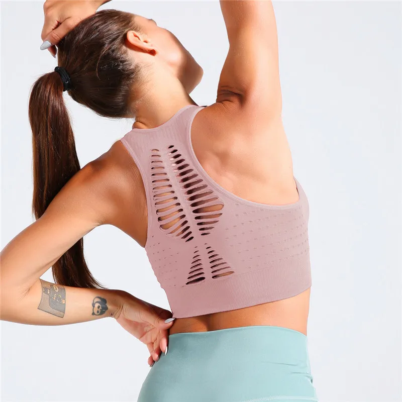 Oyoo спортивный бюстгальтер прочный бесшовный для тренировок женщин Одежда йоги