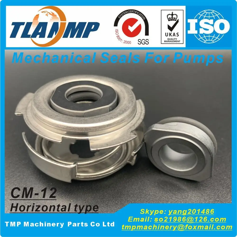 CM-12 , CM12 TLANMP מכאני חותם עבור פיר גודל 12mm אופקי סוג CM1/3/5 משאבה (חומר: siC/SiC/Vit)