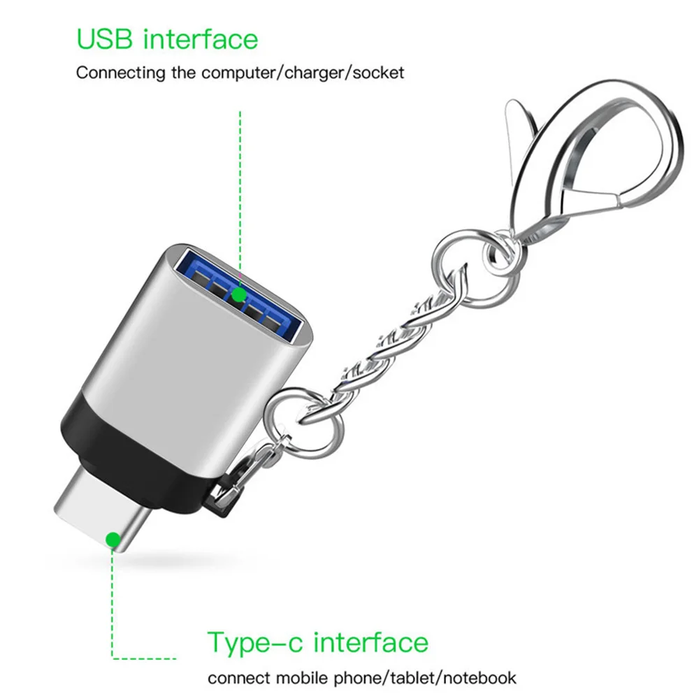 Кабель адаптер USB Type C металлический для Samsung Galaxy S9 S8 Plus Huawei P10 P20 Plus|Переходники и