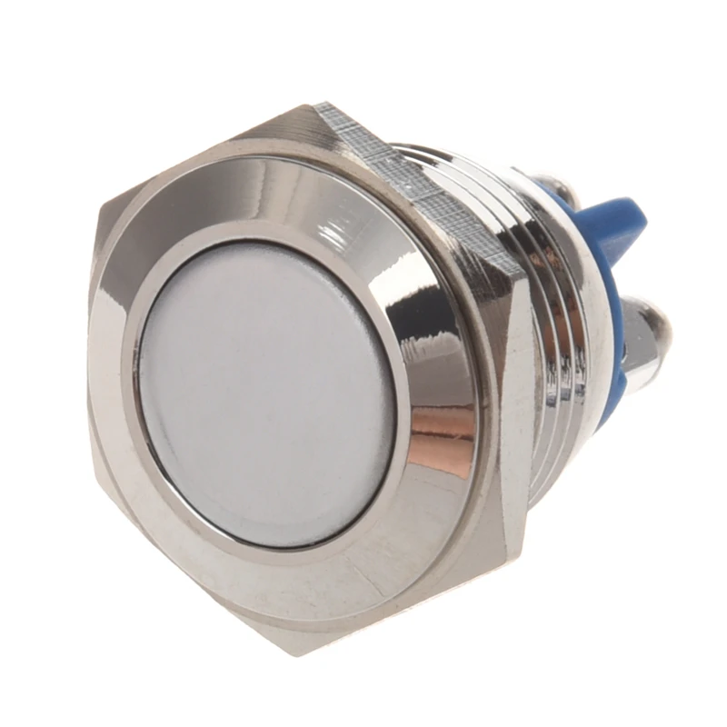AC 250V 3A NO 16 мм металлический Мгновенный Круглый кнопочный переключатель N.O.
