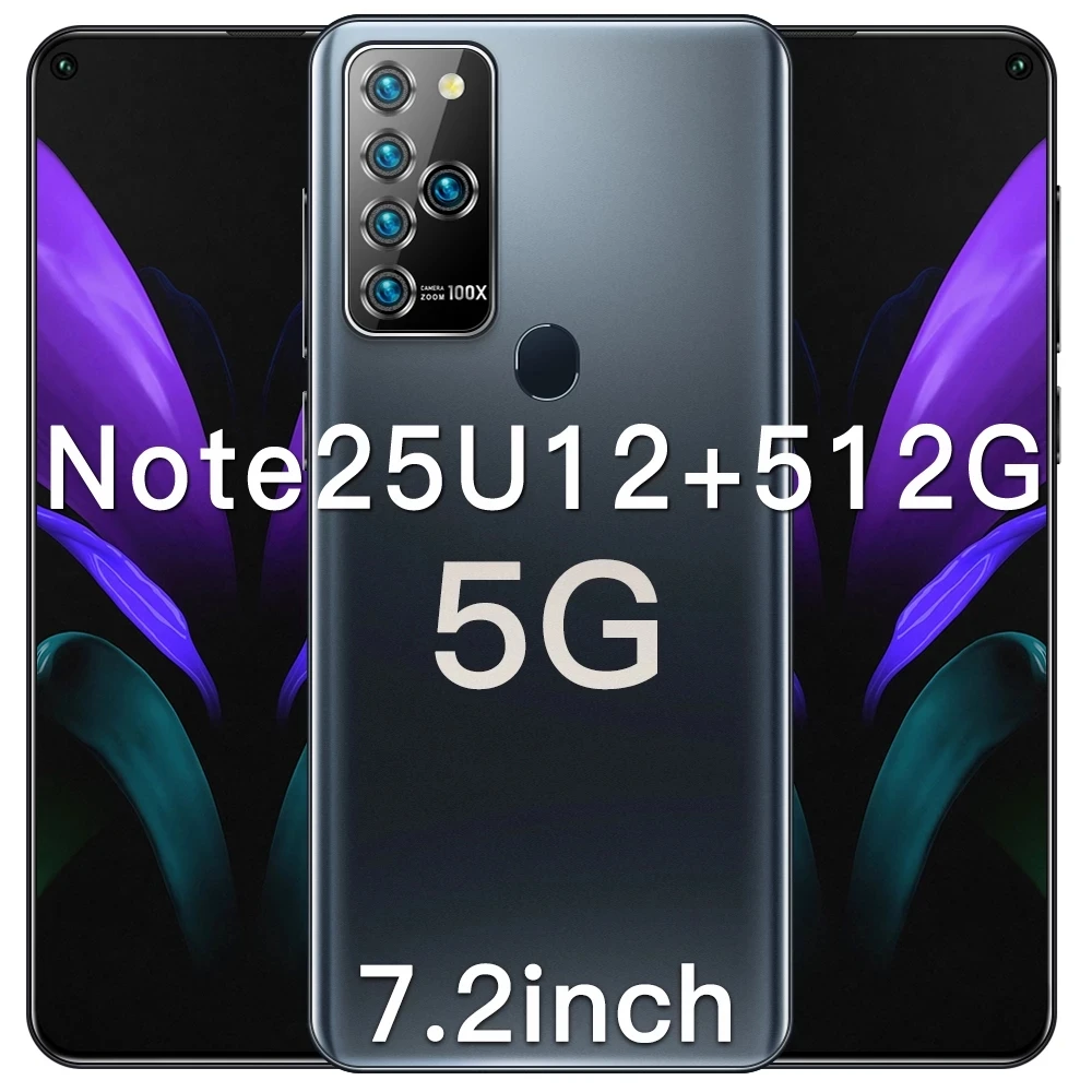 

Smartphone Galay Note25U 7.2 Inch 5Camera Mobile Phone 12GB 512GB 5800mAh Android 10.0 5G Cellphones Dual SIM Unlocked In Stock