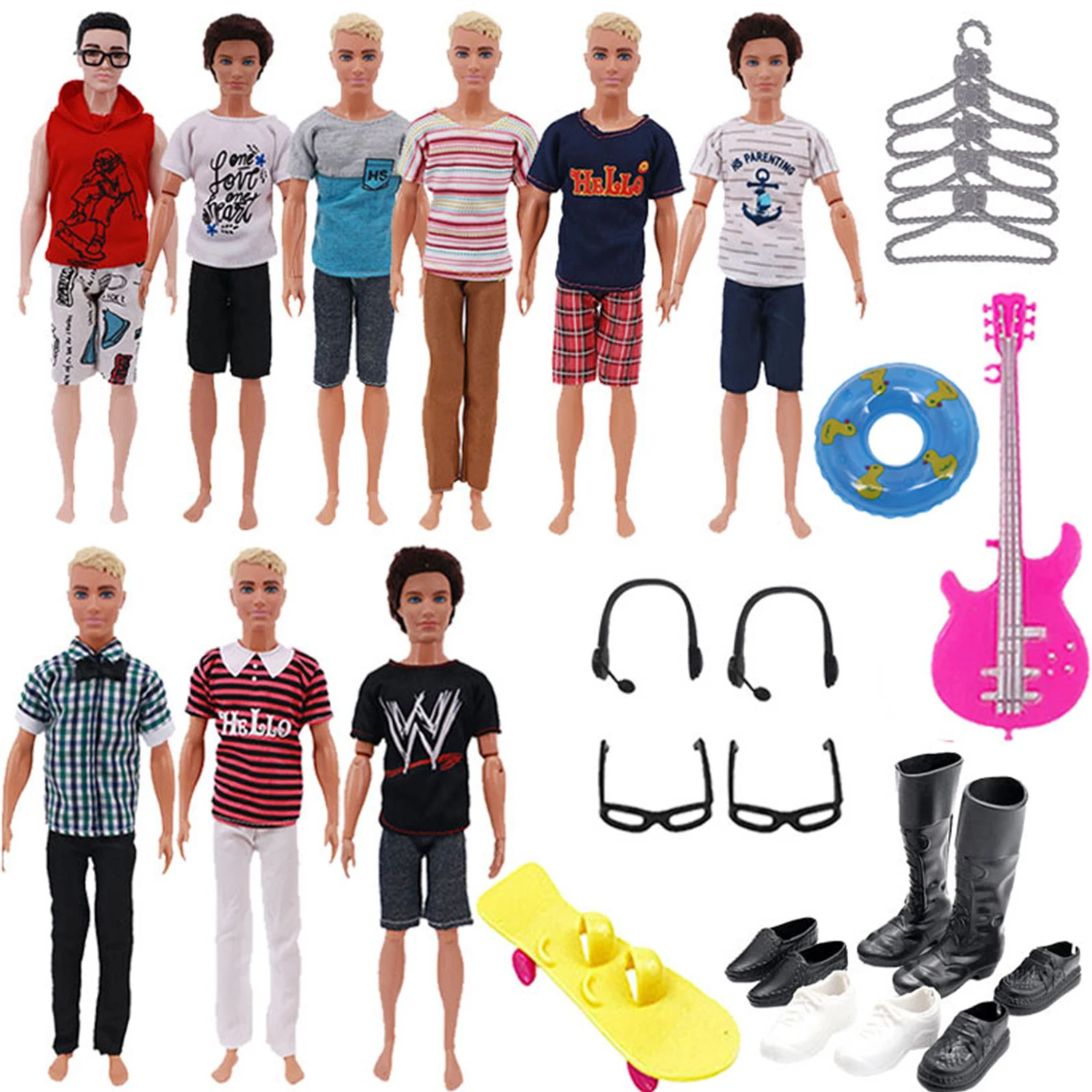 Кукла Кена одежда обувь набор аксессуаров мебель кукольный домик для мальчиков 11