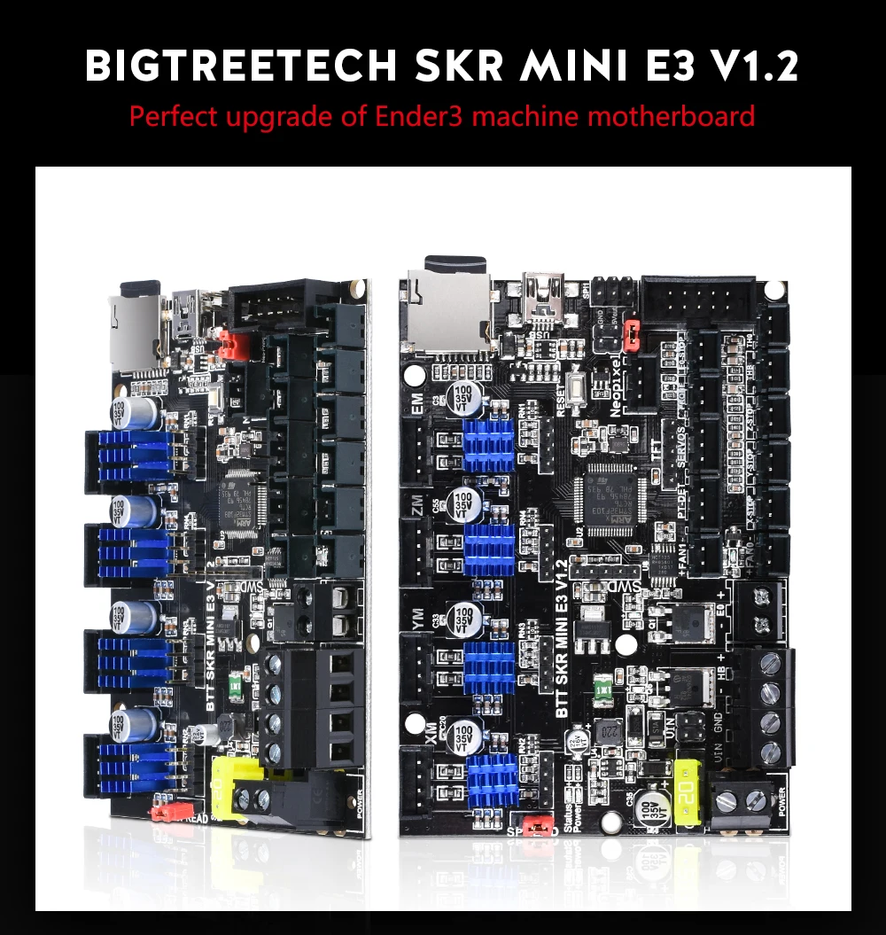 BIQU BIGTREETECH СКР мини E3 32 бит Управление доска Интегральные TMC2209 UART Управление; для Эндер 3/5 3D-принтеры Запчасти