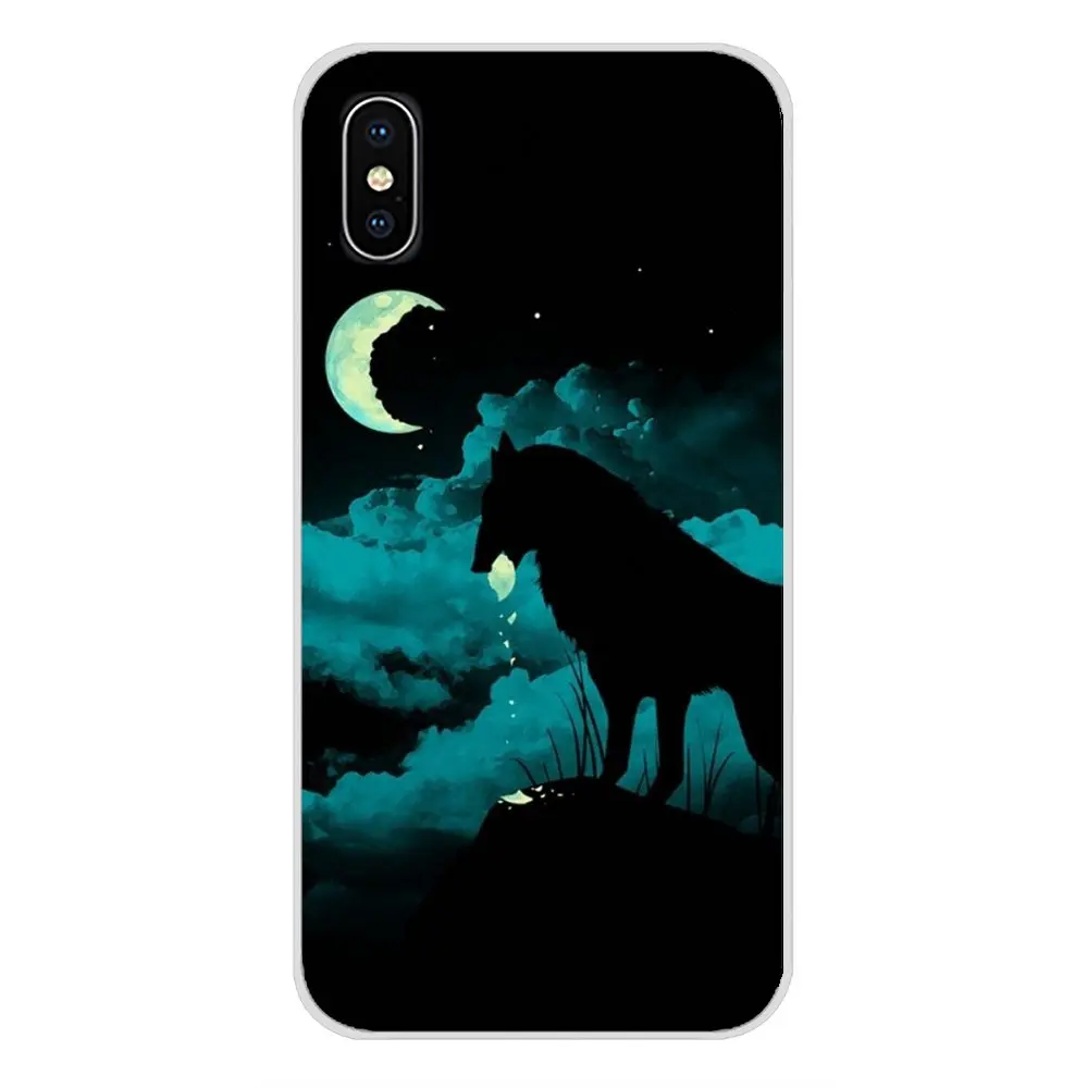 Для Apple iPhone X XR XS 11Pro MAX 4S 5S 5C SE 6S 7 8 Plus ipod 5 6 Жираф Луна волк аксессуары для телефона