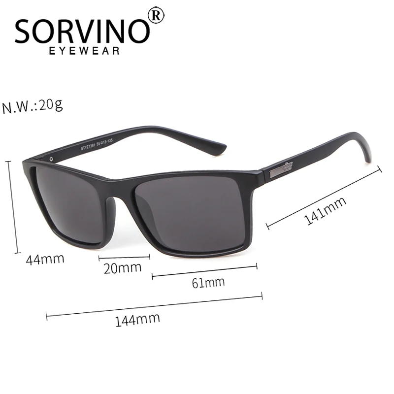 Мужские квадратные солнцезащитные очки SORVINO дизайнерские винтажные