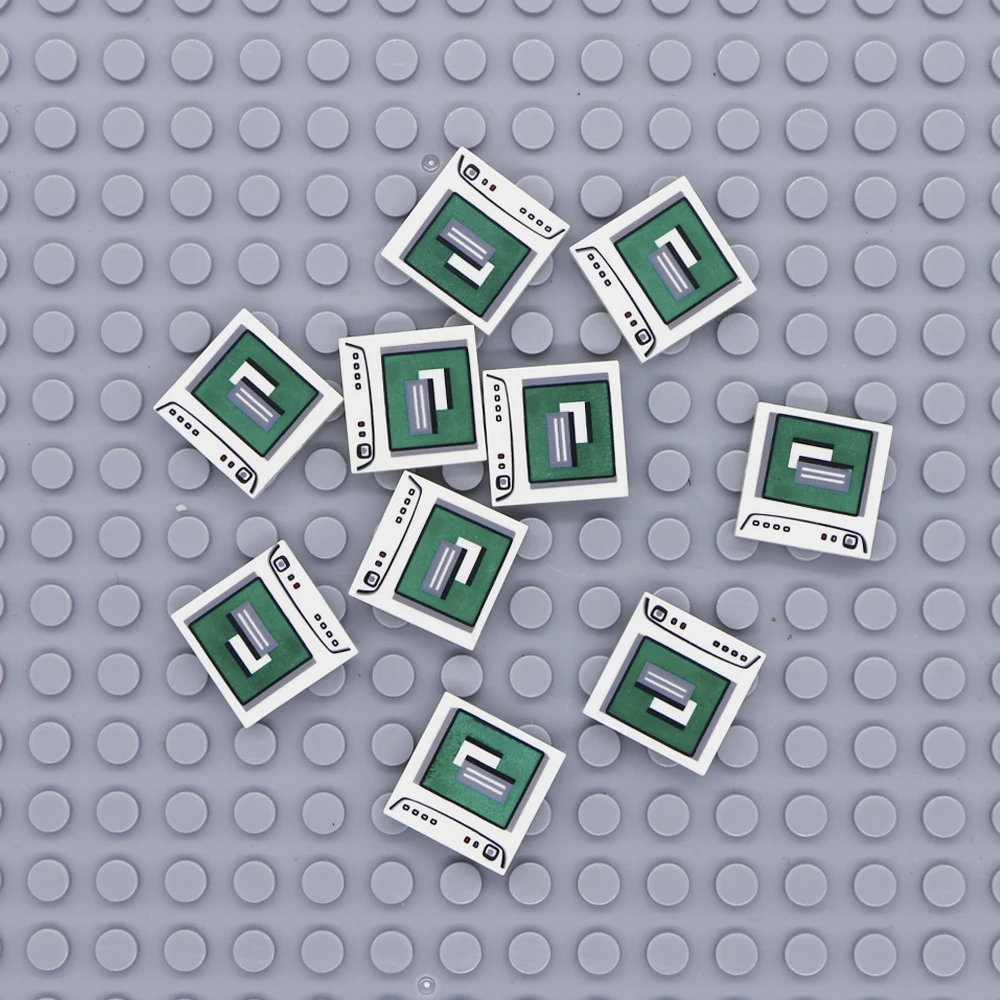 MOC креативные городские аксессуары печатная плитка кирпич строительный блок