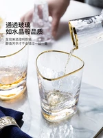 crystal glass whiskey glass with lid wine bottle jug dispenser set european style drawing phnom penh glass cup drinking