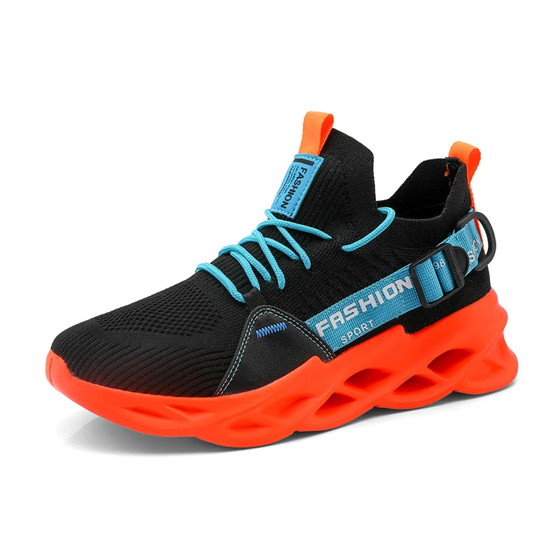 

Men Elastic Blade Sneakers Fashion Casual Tenis Shoes Breathable Knit Mesh Men Sneakers Shoes Basket Homme Zapatillas De Deporte