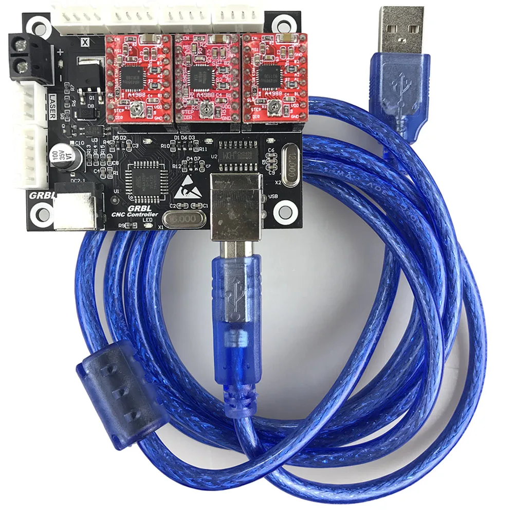 Малый DIY лазерный гравировальный станок панель управления с двумя осями и тремя
