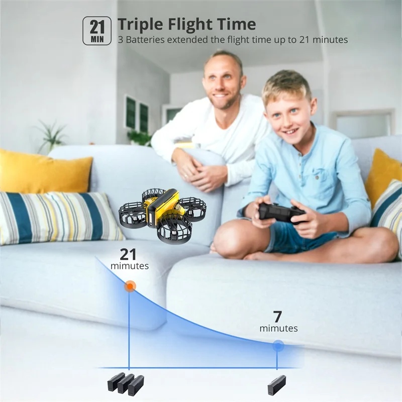 Мини-Дрон детский с дистанционным управлением и препятствиями HS450 | Игрушки хобби