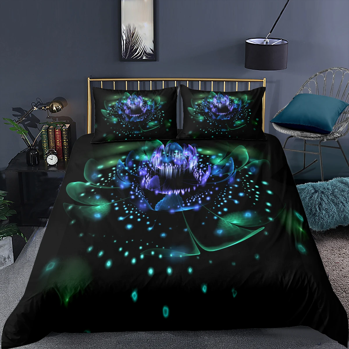 

3D Bedding Abstract Flowers Quilt Cover Pillowcase Luxury 2/3pc Home Textiles King Size Comfortable Duvet Cover Set For Bedroom