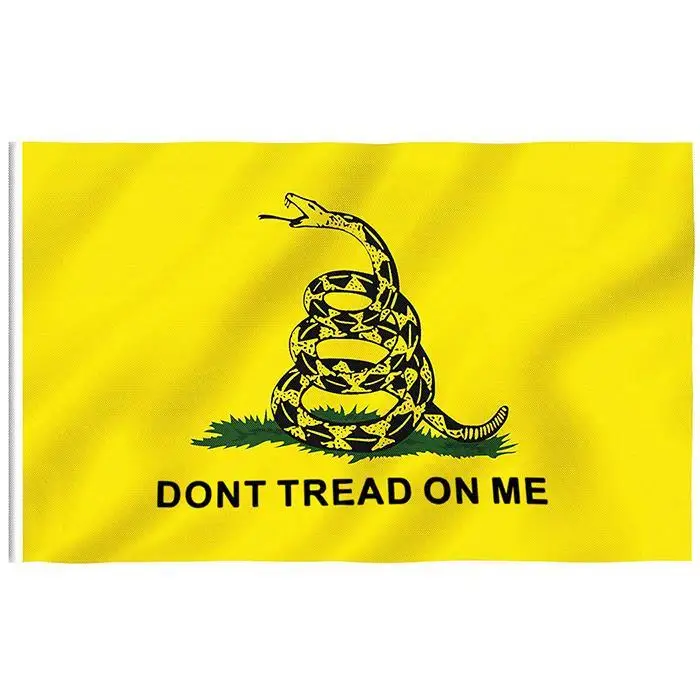 Новый желтый флаг США со змеиным узором пластиковый из полиэстера 90 см x 150