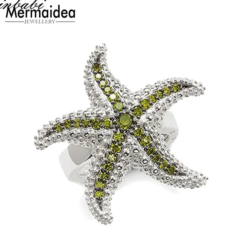 Женские кольца в форме сердца с фианитом зеленым и серебряным покрытием|Кольца| |