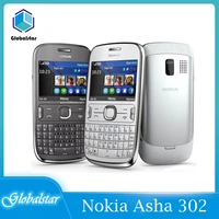 nokia asha 302 refurbished original mobile phones original nokia asha 302 3g network gsm wifi java 3 15mp camera