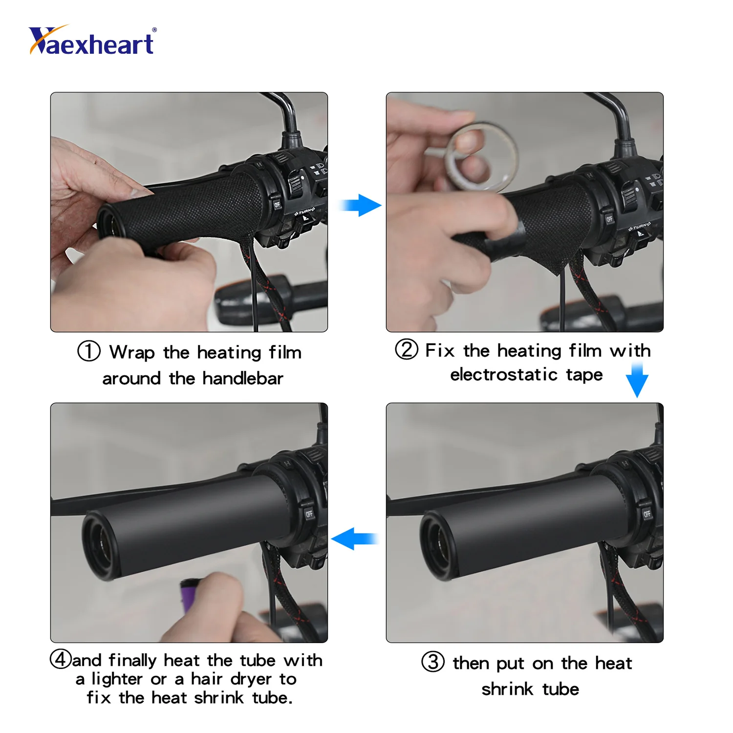 Электрические нагревательные Грипсы для мотоцикла быстрая загрузка и разгрузка