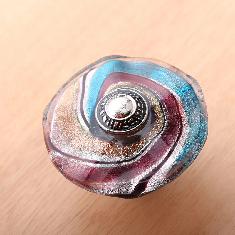 Высококачественный художественный цветной декоративный узор ручки шкаф для