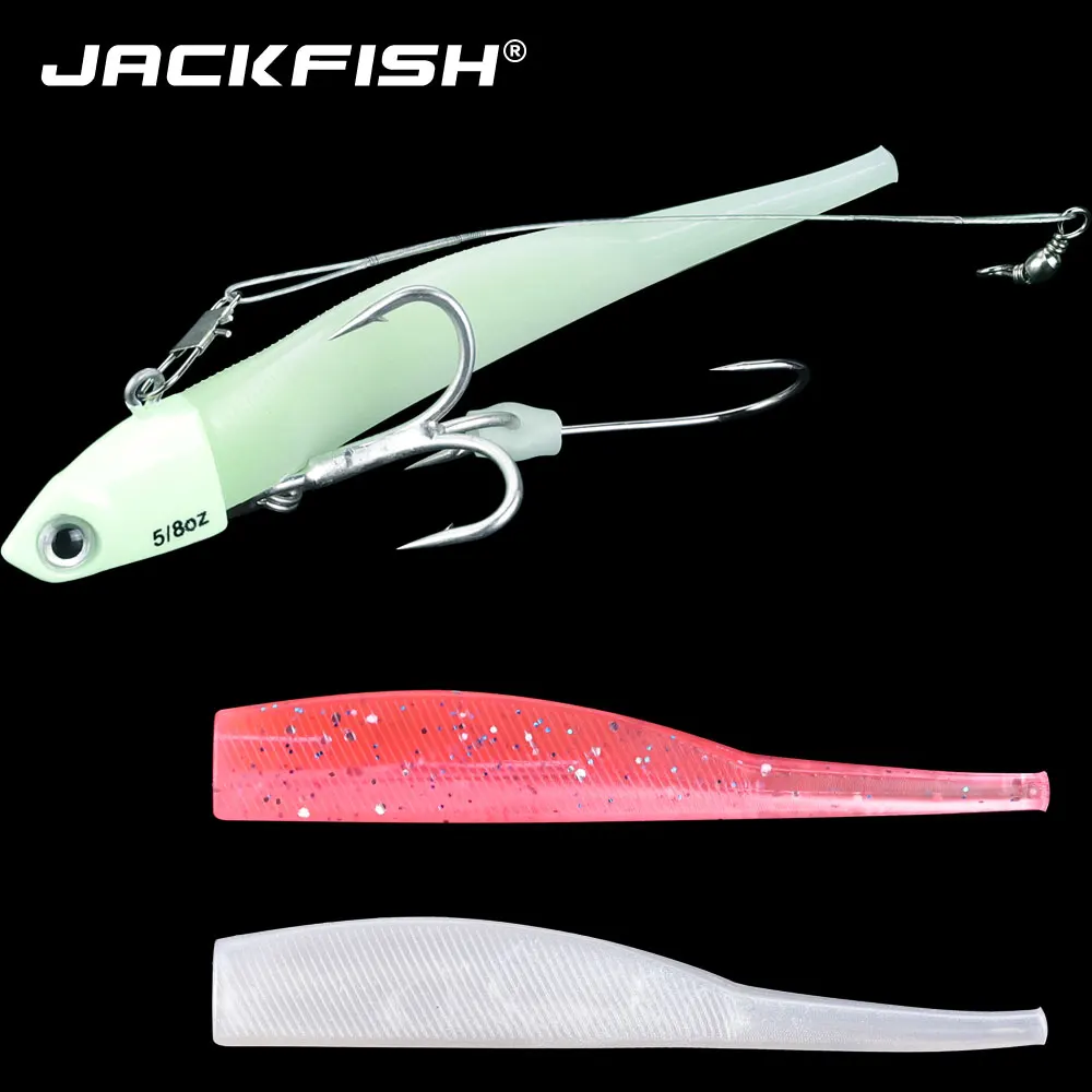 JACKFISH светящаяся джиг Мягкая приманка рыболовные приманки 18 г/21 г/26 г свинцовая