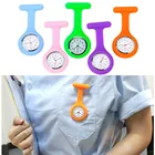 Электронные карманные часы, силиконовые часы для медсестер, брошь на груди для студентов, часы OL, часы, часы с бесплатным аккумулятором