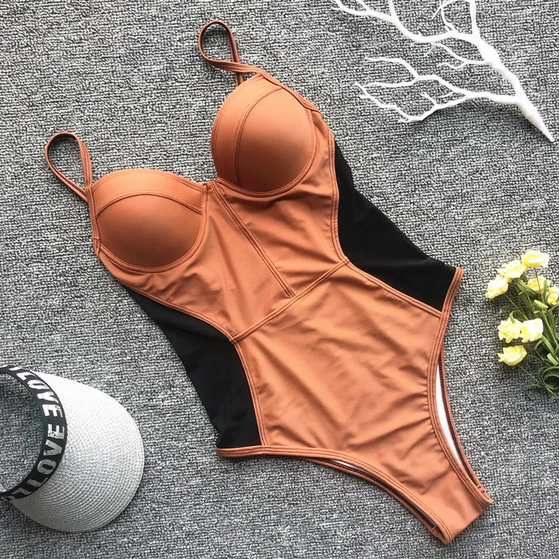 Сексуальный сетчатый сдельный купальник, женский купальник пуш-ап, боди с открытой спиной, монокини, купальный костюм, летняя пляжная одежда, купальник