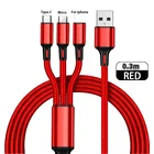 Зарядный кабель 3 в 1 Micro USB Type-C, несколько портов Usb, зарядный кабель Usbc мобильный телефон, провод для Samsung