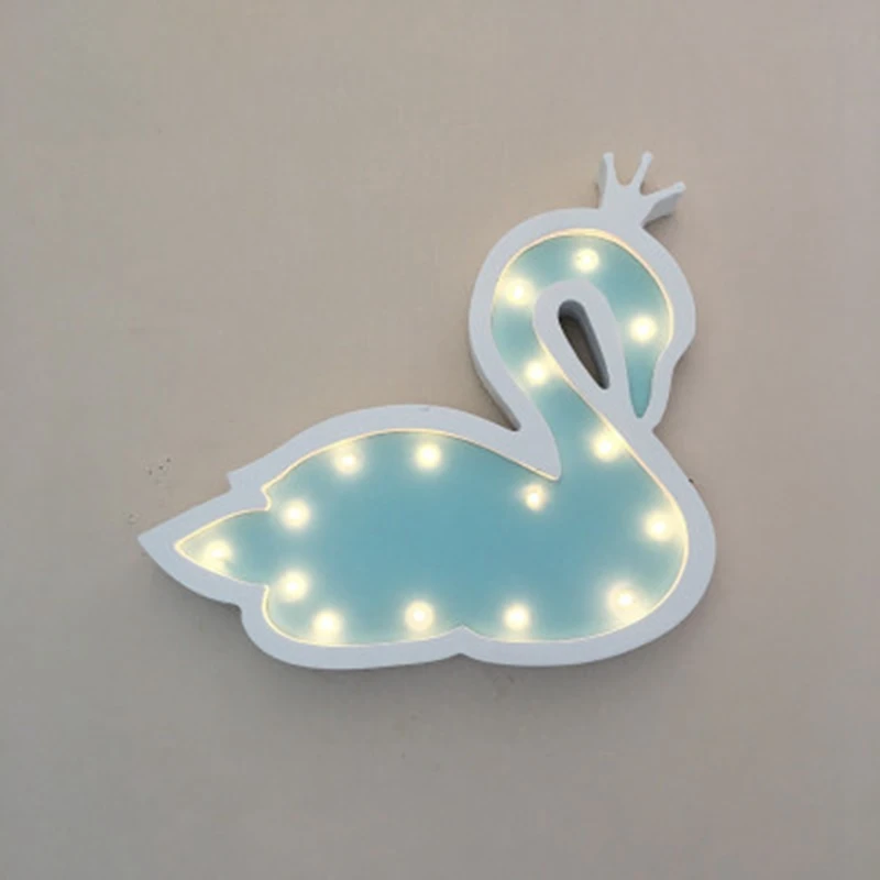 1 шт. деревянный Настольный светильник Ins Стиль Лебедь Улитка Форма Мультфильм