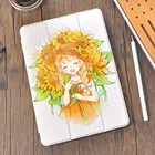 Симпатичный чехол Sunflower Girl для iPad Pro 11 12,9 чехол 2020 iPad Air 2 3 Mini 5 4 чехол для iPad 10,2 7-го 8-го поколения Air 4 Funda