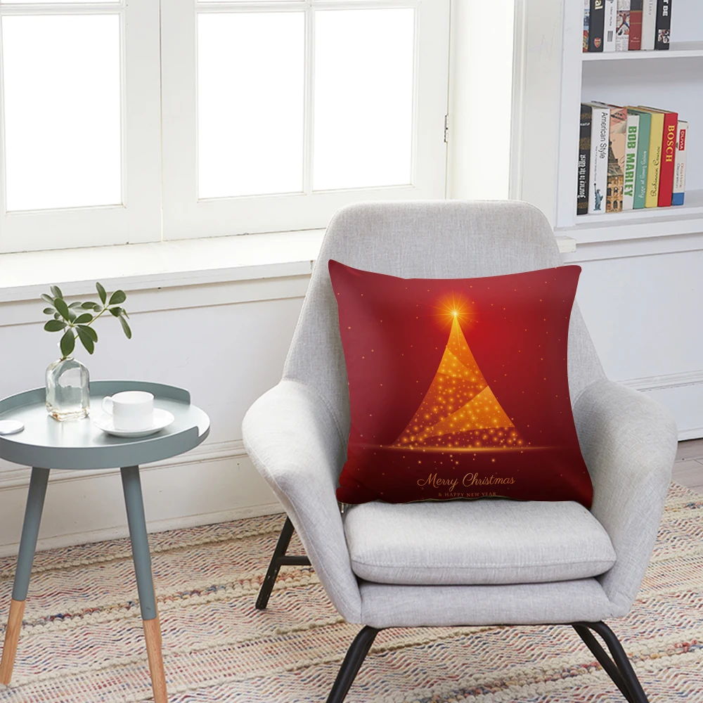 1/2/5 шт. Рождество Наволочка на подушку размером 45*45 красный Рождественский