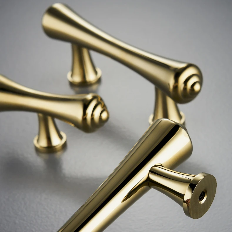 Pvd Золотые/дверные ручки и латунные для ящиков винтажные кухонного шкафа черные