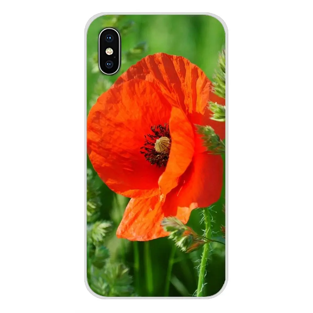 Аксессуары чехлы для телефонов Чехлы с рисунком макового цветка Samsung A10 A30 A40 A50 A60