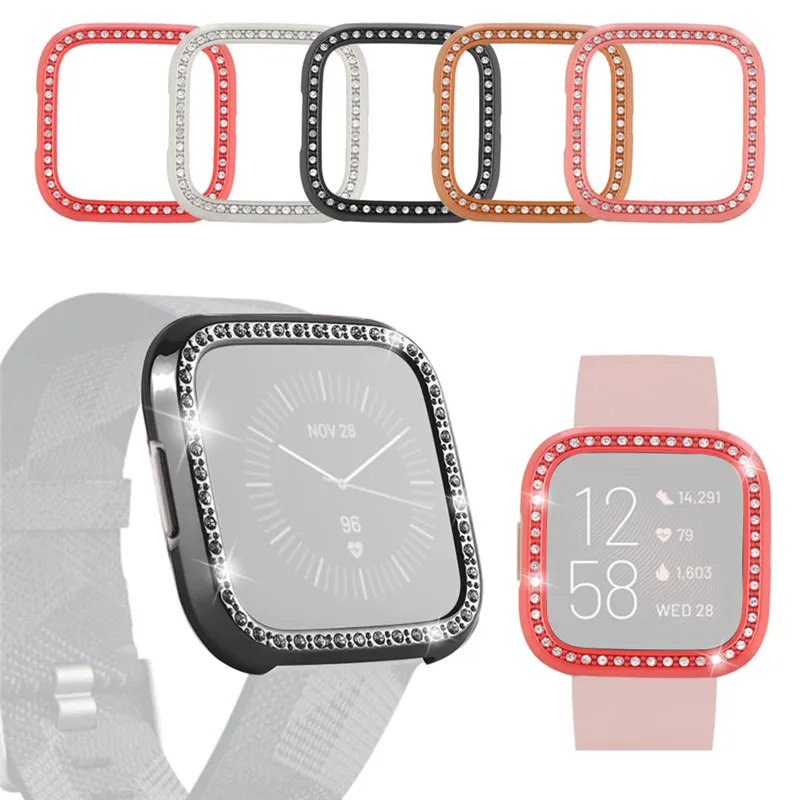 Ультратонкий Роскошный чехол из поликарбоната с кристаллами для Fitbit Versa 2