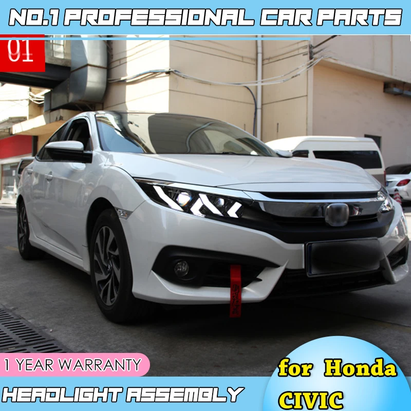 Автомобильные аксессуары 2016 2017 для Honda CIVIC X 10th светодиодные фары красный Ангел