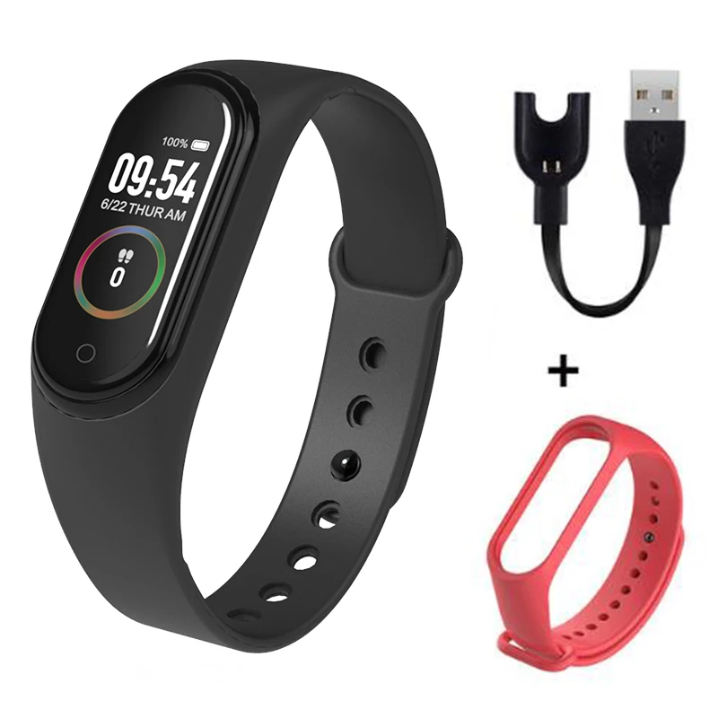 B M4 Smartband фитнес трекер Smartwatch активности браслет Bluetooth водонепроницаемый монитор артериального давления для мужчин и женщин - Цвет: B