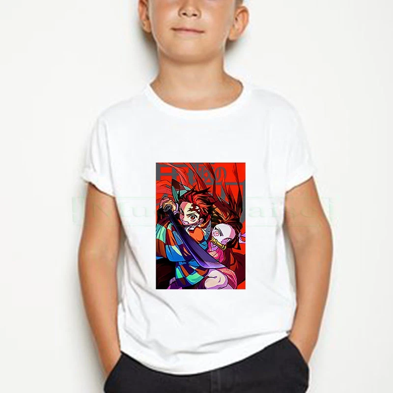 Новинка Детская футболка с принтом Охотник за демонами Летний белый топ