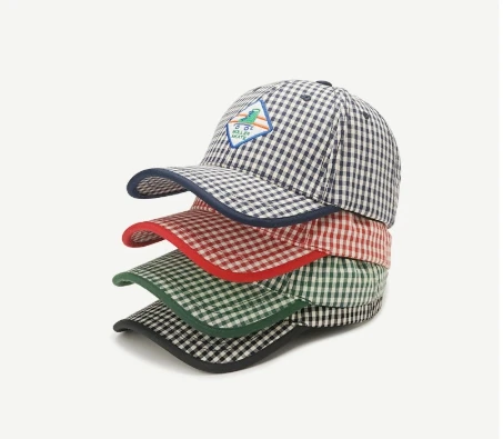 Вареная ткань бейсболка для мужчин и женщин пар плед на открытом воздухе