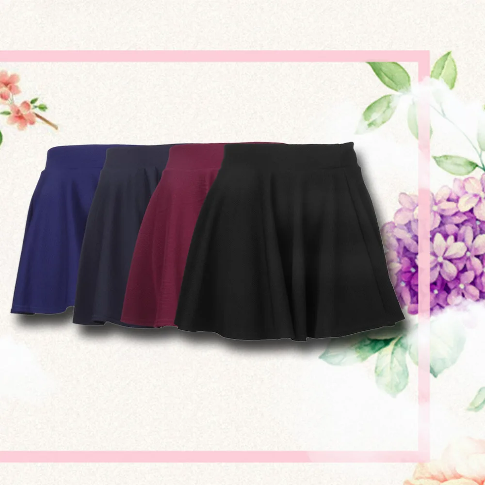 Женская плиссированная мини-юбка Повседневная хлопковая юбка-клеш с высокой