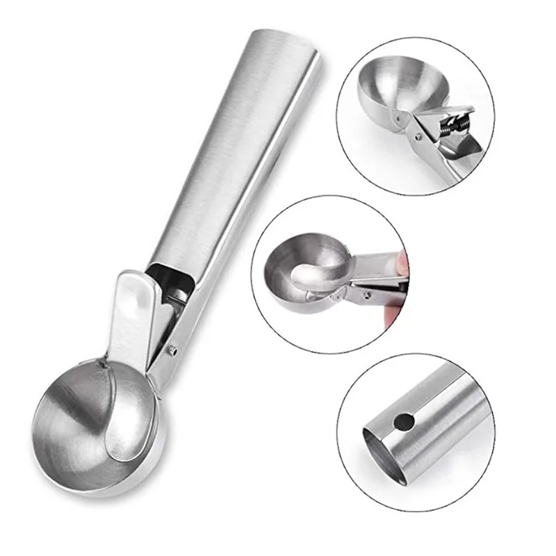 

Stainless Steel Ice Cream Scoops Fruit Dig Baller Scoop Home Non-Stick Spoon Ice Cream Ball Maker Kitchen Tools
