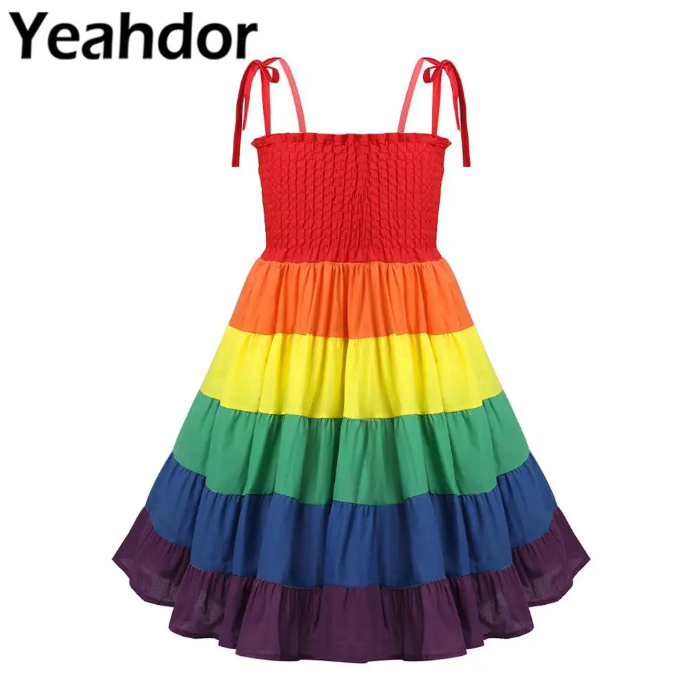 Летнее платье для маленьких девочек Платье принцессы до середины голени на