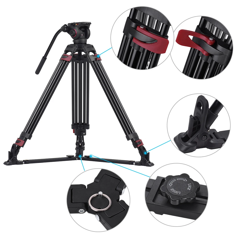 Miliboo MTT609A фон для фотосъемки 3 секциями штатив-Трипод из алюминиевого сплава