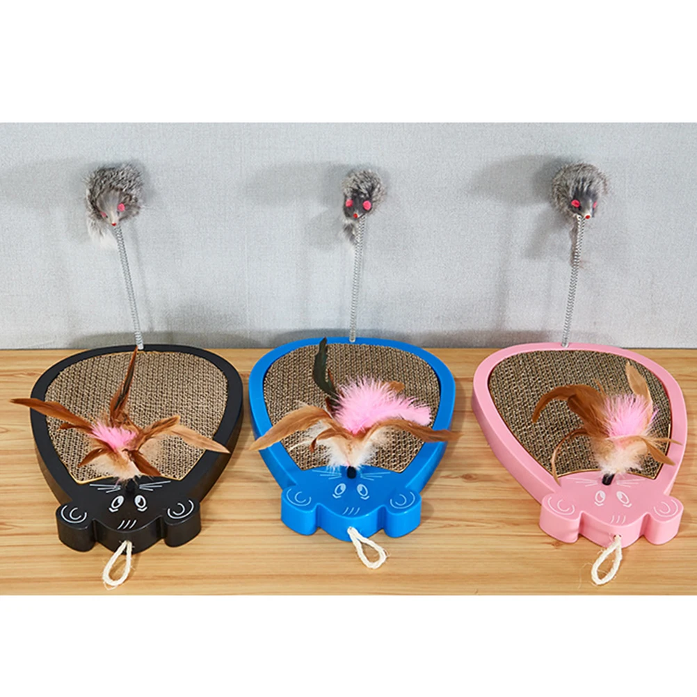 1 шт. в форме мышки игрушки для кошек скребок доска из гофрированной бумаги