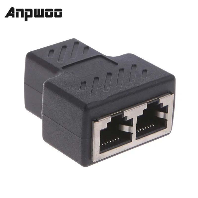 ANPWOO 1 2 способа LAN Ethernet сетевой кабель RJ45 Женский адаптер разъём разветвитель для
