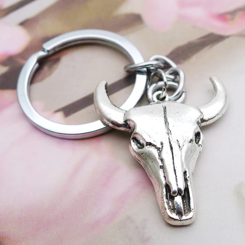 Цепочка для ключей с подвеской в виде Головы Быка|Брелоки| |