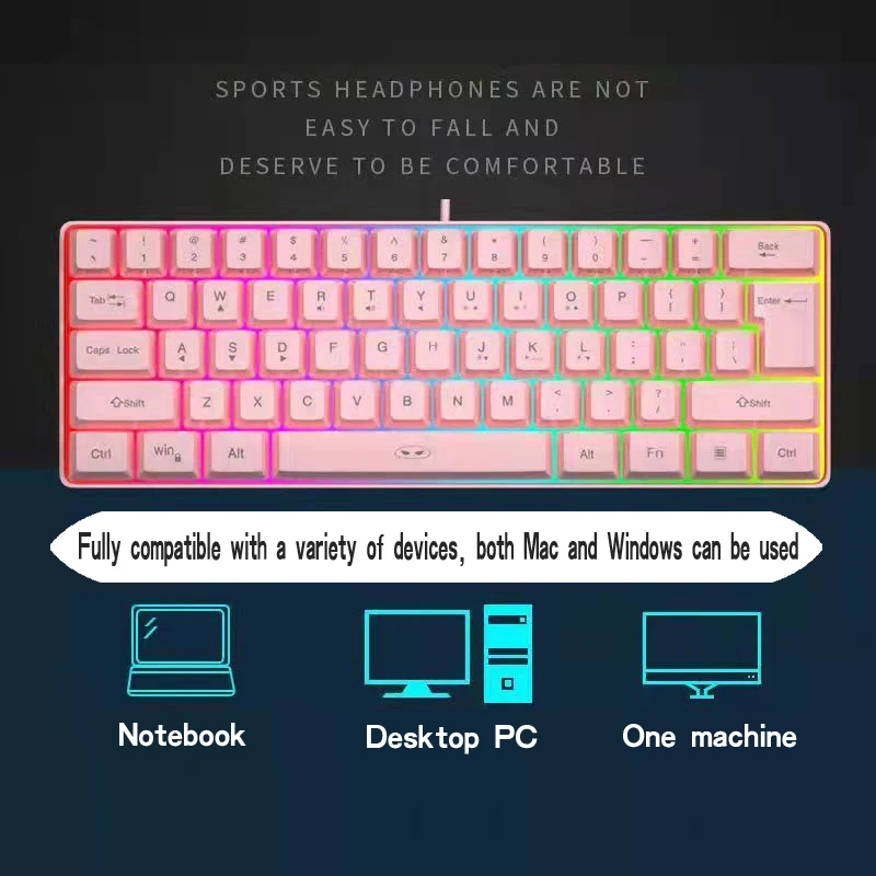 

Pro 2 Pro2 Bluetooth 5.0 Type-C RGB 60% Mini Mechanical Gaming Keyboard Cherry Gateron Kailh Red Brown Switch Keyboard