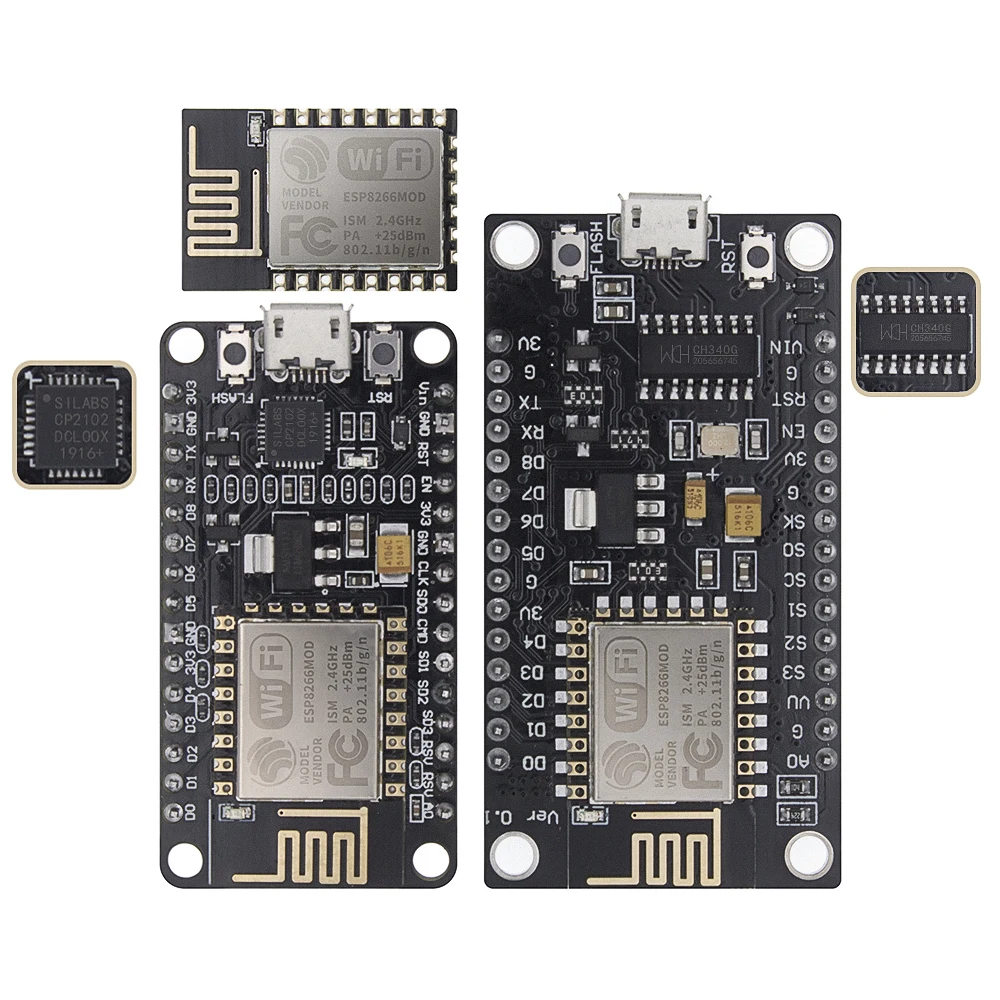 

Wireless module CH340/CP2102 NodeMcu V3 V2 Lua WIFI Internet of Things development board based ESP8266 ESP-12E with pcb Antenna